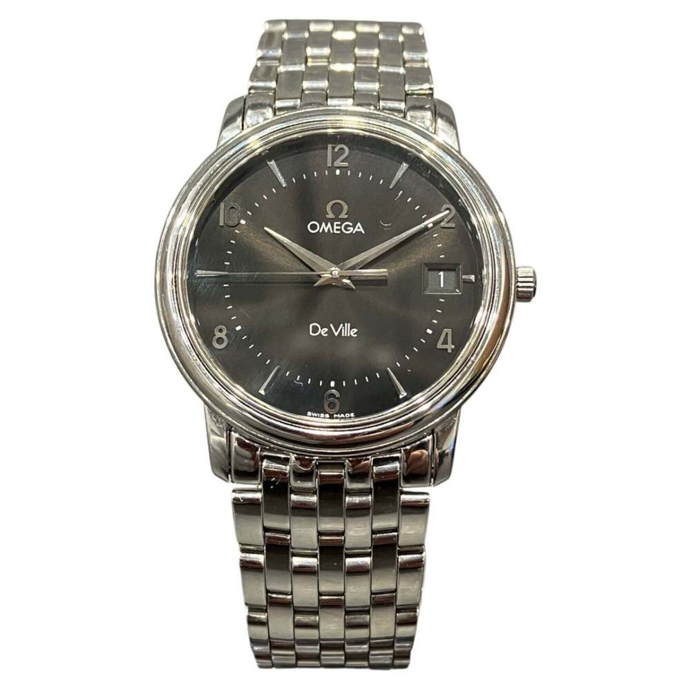 Omega Prestige Date De Ville Watch, Total Weight 78.8g, Stainless Steel, Quar...